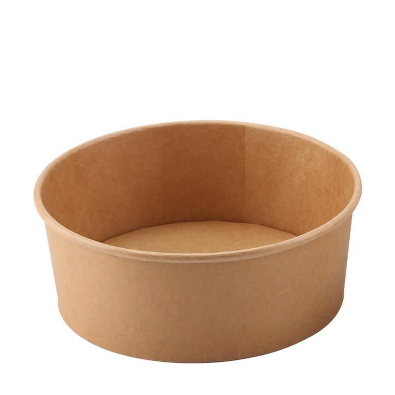 750ML natural kraft paper Salad Bowl